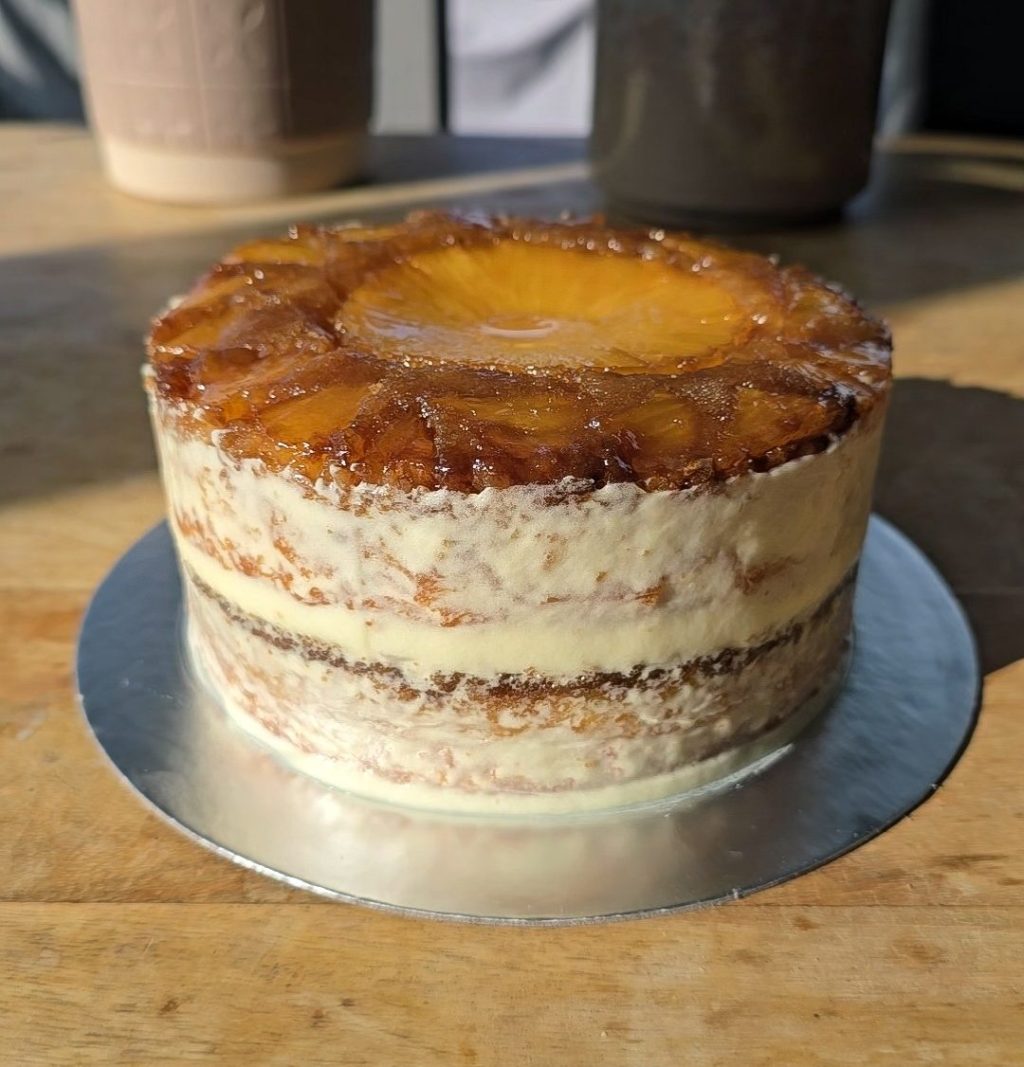 Pineapple Upside-Down Layer Cake with Cream Cheese&nbsp;Buttercream