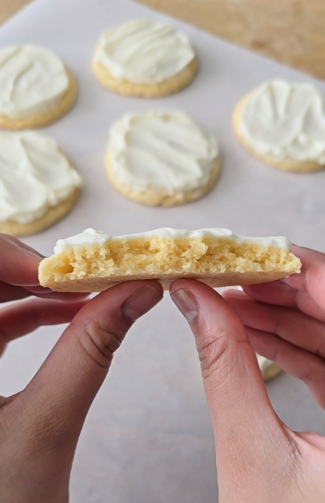 half lemon cookie inside
