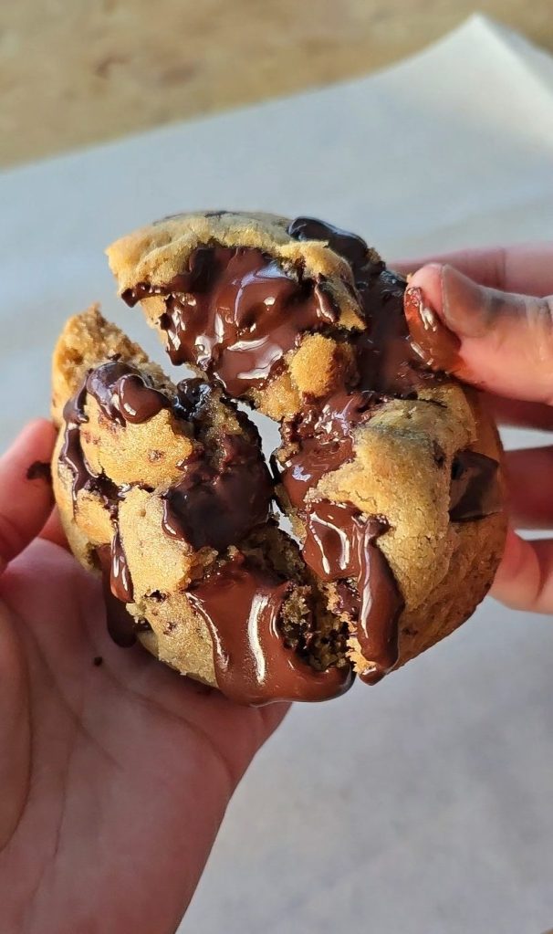 gooey skillet chocolate chip cookie