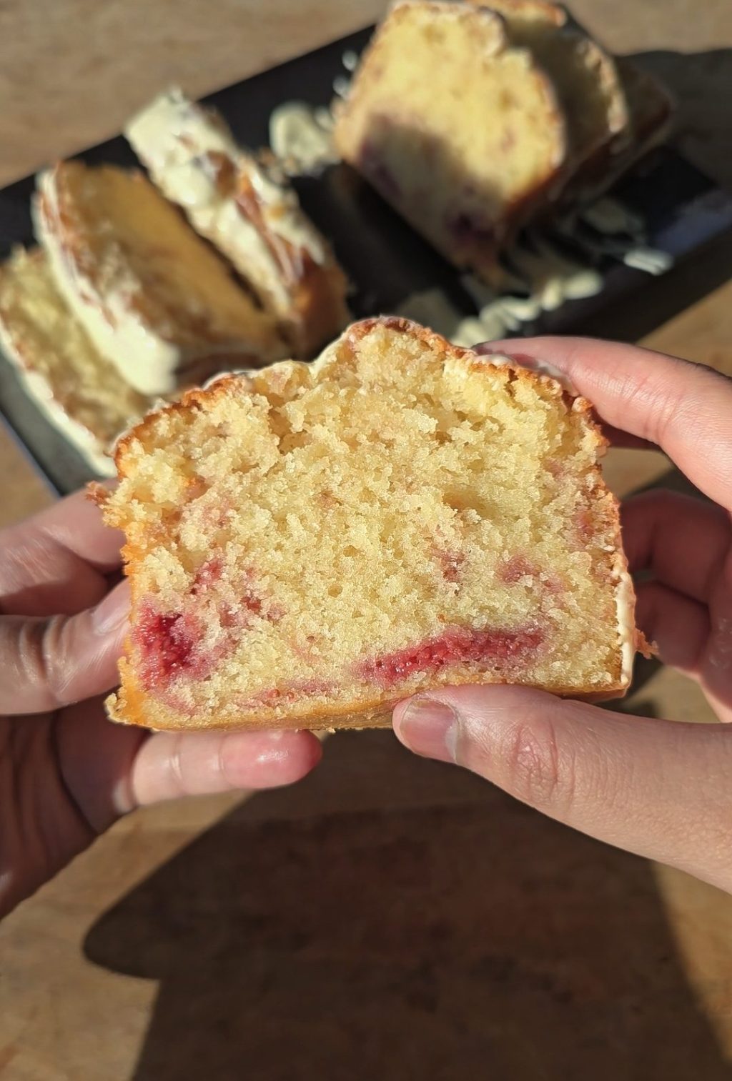 Moist Strawberry Swirl Loaf with White Chocolate&nbsp;Drizzle