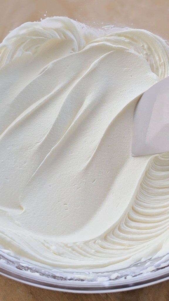 close up of white frosting