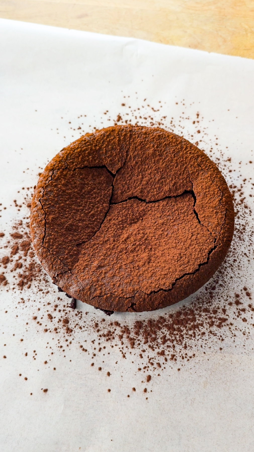 top of chocolate cake torte