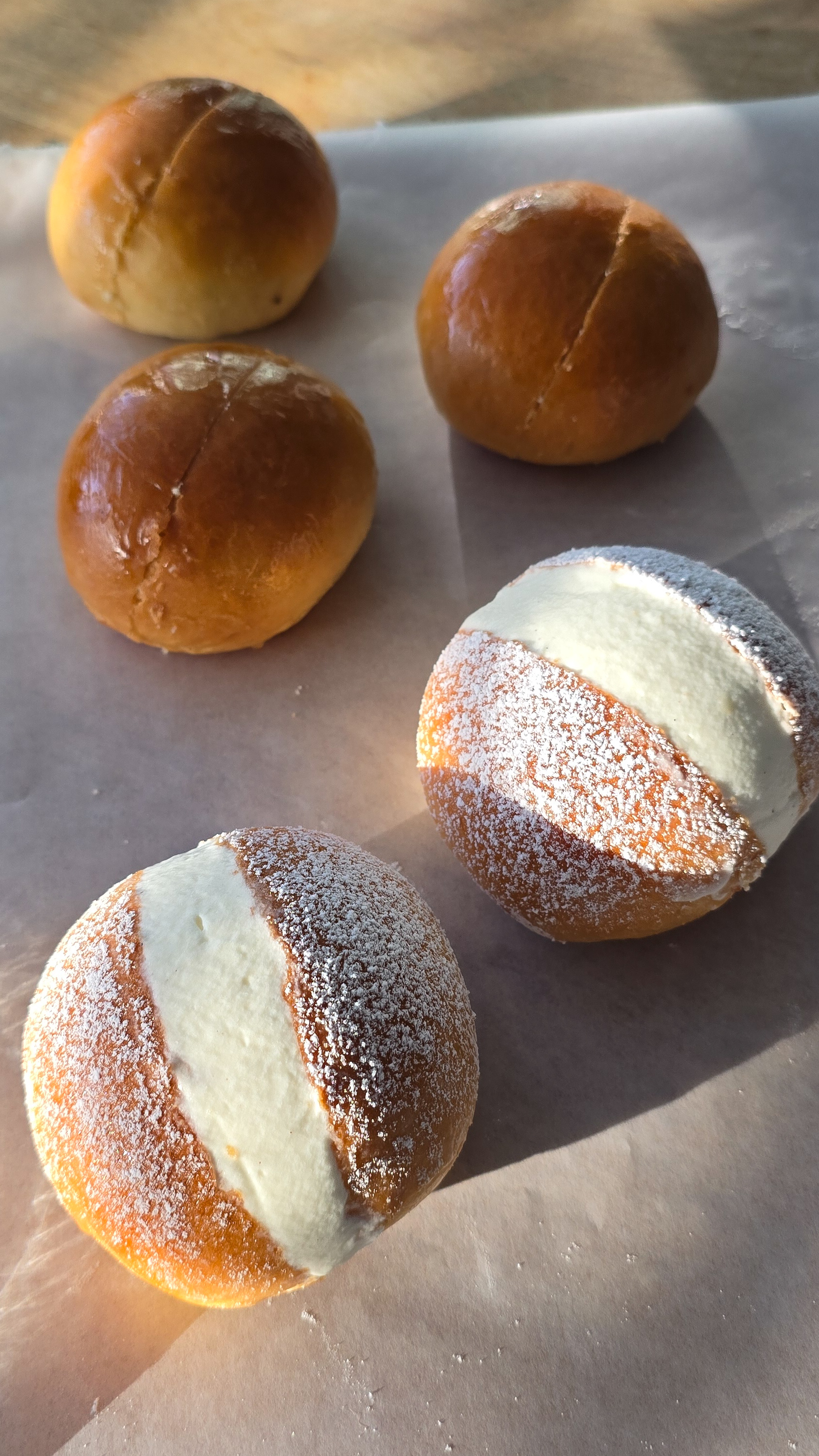 maritozzi cream filled buns