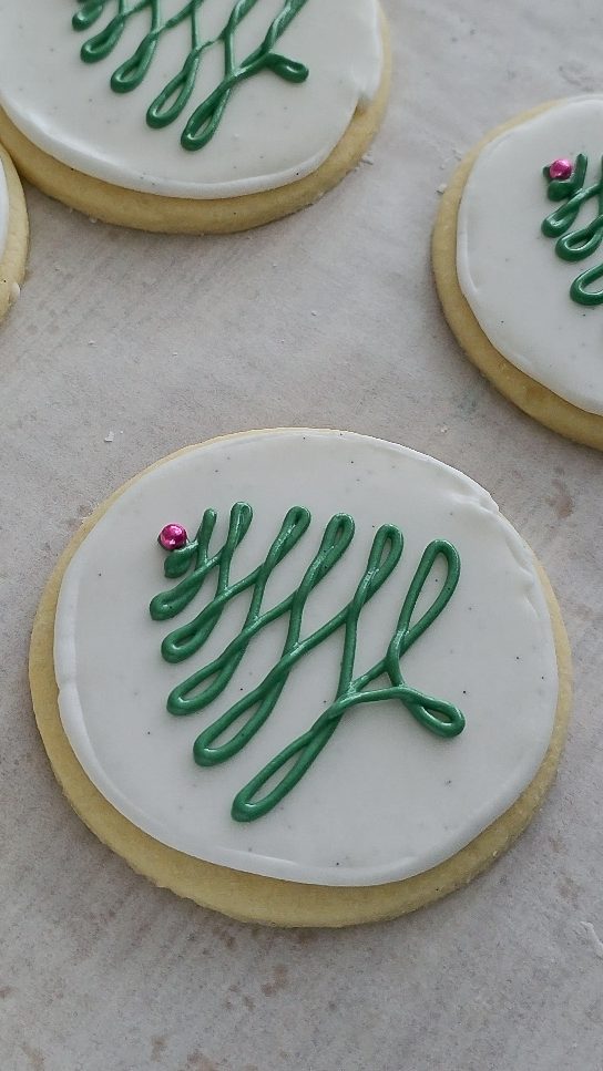 Christmas sugar cookies with royal icing